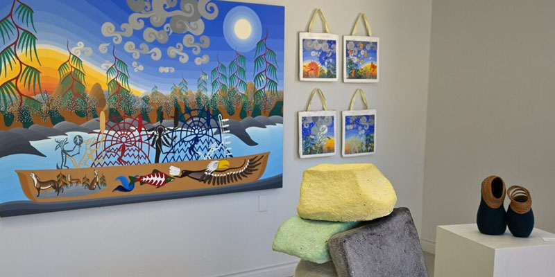 Items on display at the Lake Country Art Gallery